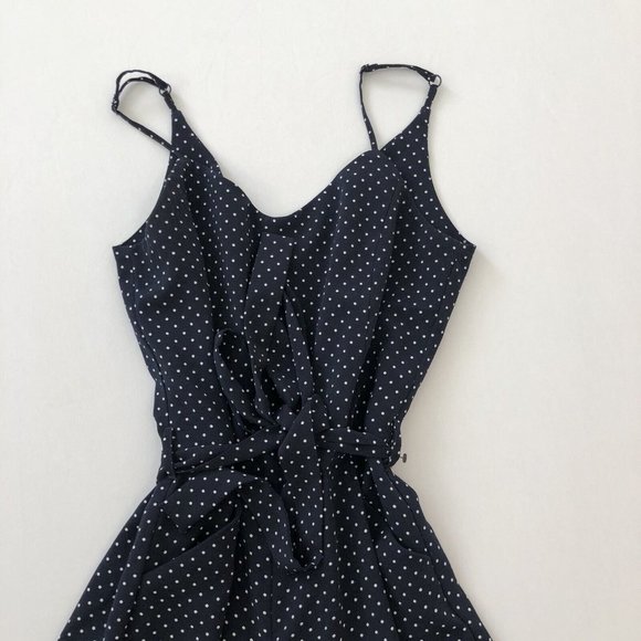 Carolina Belle Romper Women's 2 Blue Polka Dot Toe Front Spaghetti Strap Size 2 - Picture 6 of 16